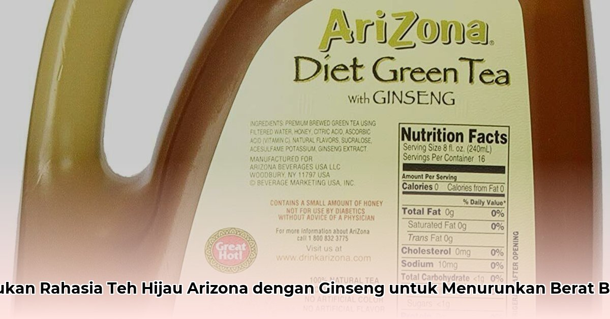 arizona diet green tea with ginseng weight loss